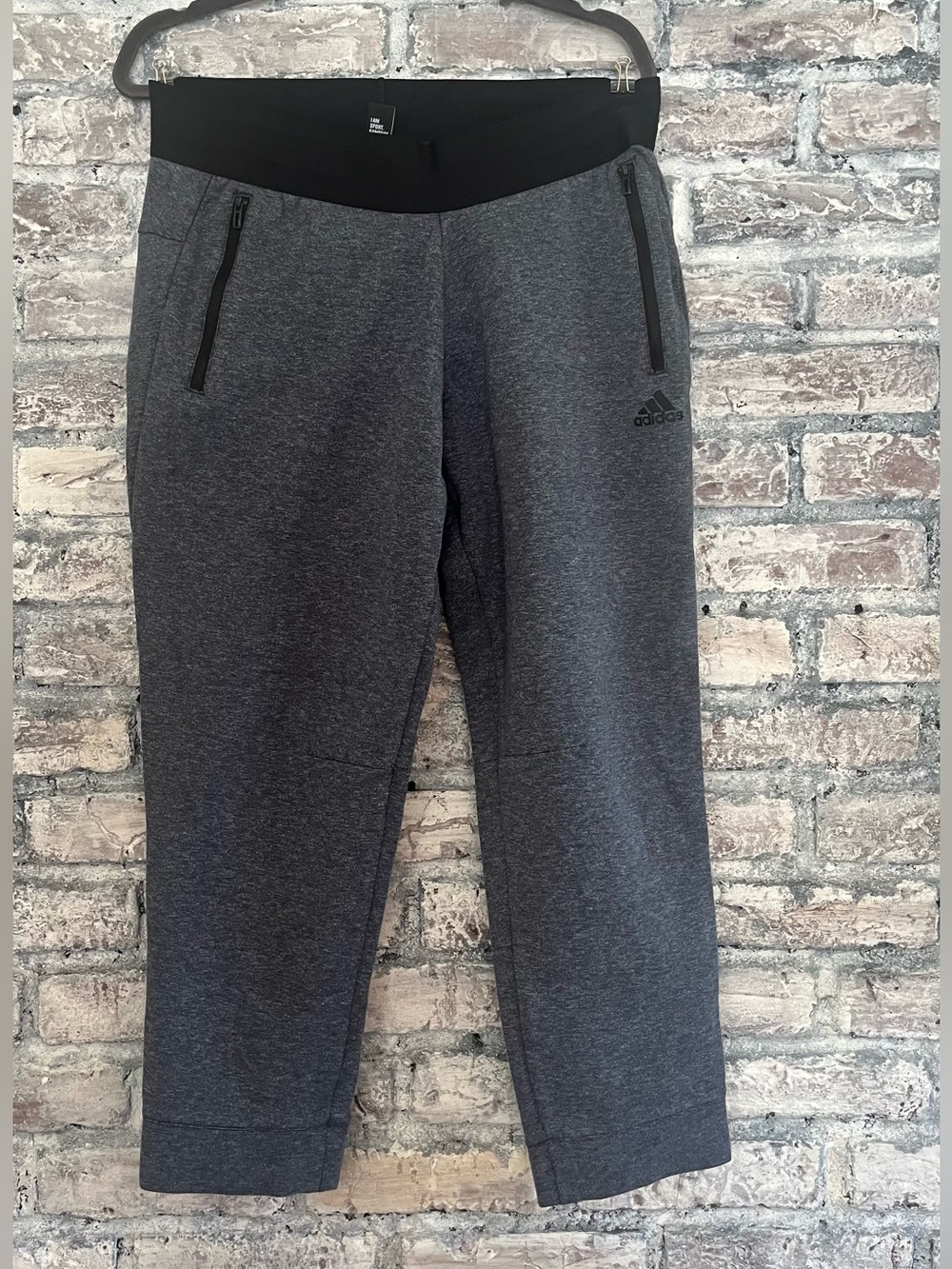 adidas Dark Gray Heather Joggers with Black Waistband nice quality unisex